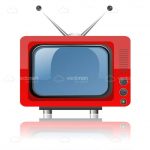 Red Retro Television Icon